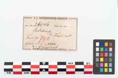Etikett zu Bronzebrillenfibel (NHMW-PRAE-026046)